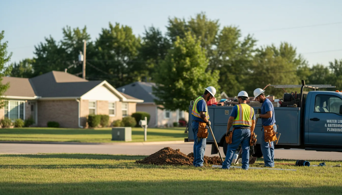 Residential water line and bathroom plumbing service in Mccallsburg, IA